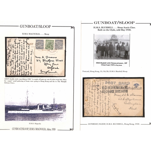 537 - Naval Mail. 1882-c.1930 Covers, cards and letters from or to British naval vessels, the display well... 