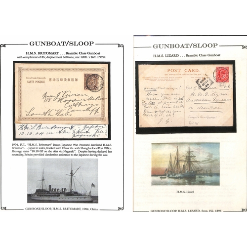 537 - Naval Mail. 1882-c.1930 Covers, cards and letters from or to British naval vessels, the display well... 