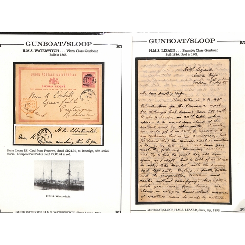 537 - Naval Mail. 1882-c.1930 Covers, cards and letters from or to British naval vessels, the display well... 