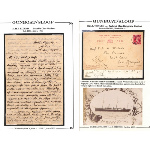 537 - Naval Mail. 1882-c.1930 Covers, cards and letters from or to British naval vessels, the display well... 