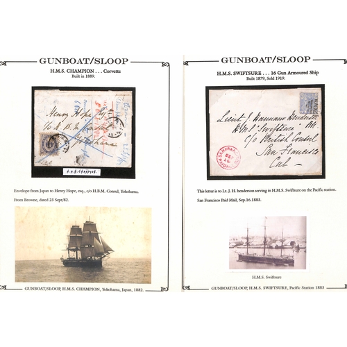 537 - Naval Mail. 1882-c.1930 Covers, cards and letters from or to British naval vessels, the display well... 