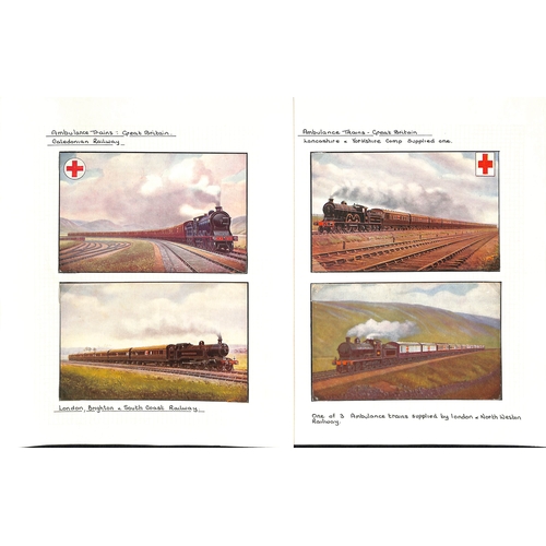 277 - 1914-18 Picture postcards of British ambulance trains operating in G.B or France including real Phot... 