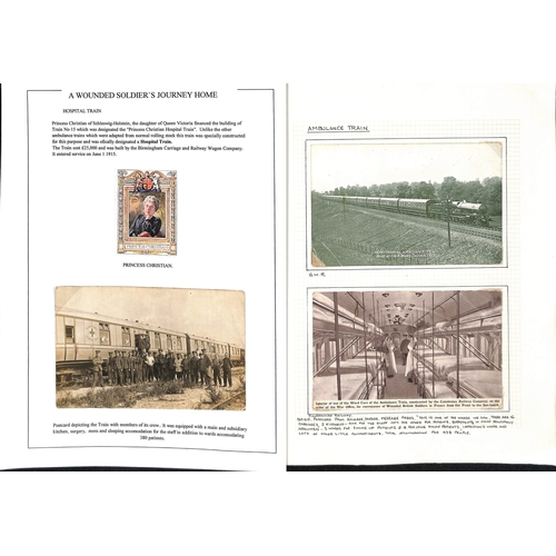 277 - 1914-18 Picture postcards of British ambulance trains operating in G.B or France including real Phot... 