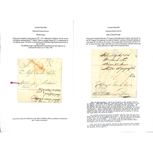 529 - 1777-1826 Entire letters (2) and an entire, comprising 1777 letter from London to Madeira 