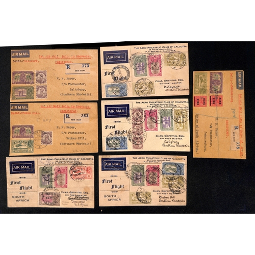 1279 - 1932 (Jan 18) First regular Imperial Airways service from India to Southern Africa, covers from Calc... 