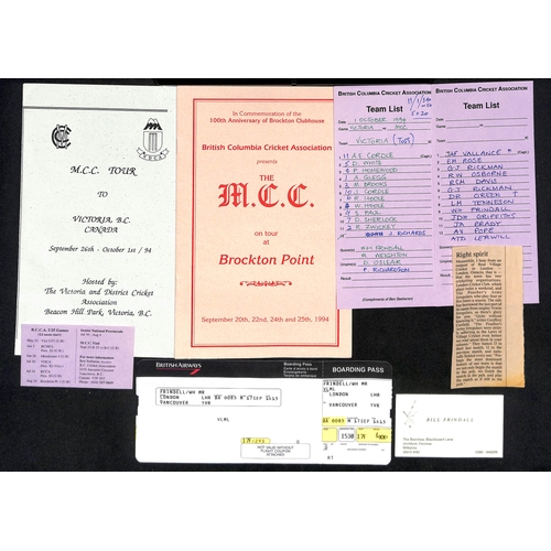 65 - Sri Lanka, Zimbabwe, etc. 1932-2003 Ephemera and autographs including unused Argentine Cricket Assoc... 