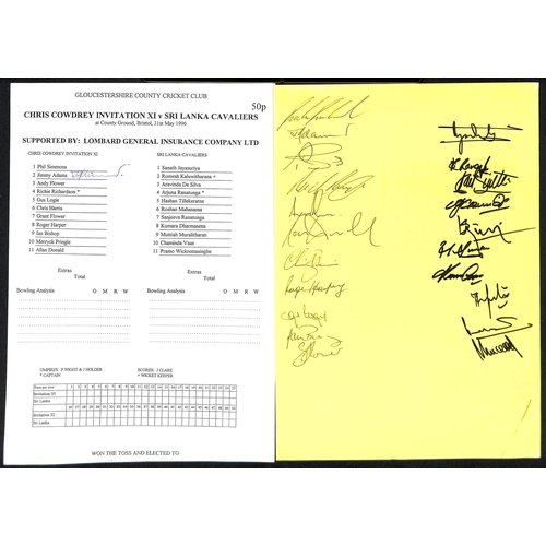 65 - Sri Lanka, Zimbabwe, etc. 1932-2003 Ephemera and autographs including unused Argentine Cricket Assoc... 