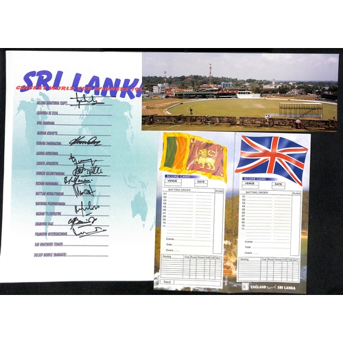 65 - Sri Lanka, Zimbabwe, etc. 1932-2003 Ephemera and autographs including unused Argentine Cricket Assoc... 