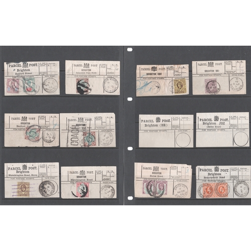 547 - Sussex - Brighton. 1888-1925 Parcel Post labels from Brighton H.P.O (3, two stamped), town sub-offic... 