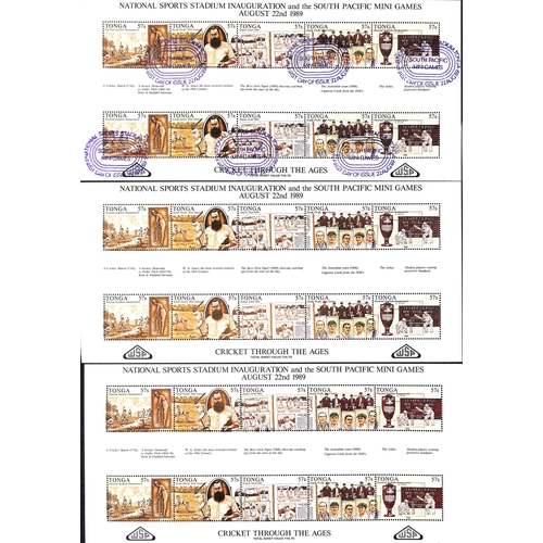 78 - Tonga. 1988 Australian Bicentennial miniature sheets including an imperforate proof of the Niuafo'ou... 