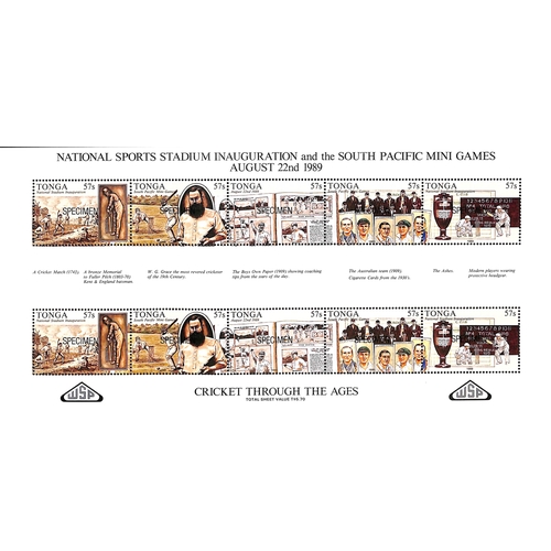 78 - Tonga. 1988 Australian Bicentennial miniature sheets including an imperforate proof of the Niuafo'ou... 