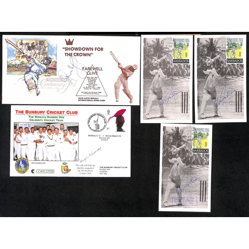 64 - West Indies - Autographs & Signed Covers. 1966-2001 Signed covers and cards (26) including 1968 M.C.... 