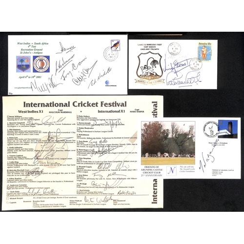 64 - West Indies - Autographs & Signed Covers. 1966-2001 Signed covers and cards (26) including 1968 M.C.... 