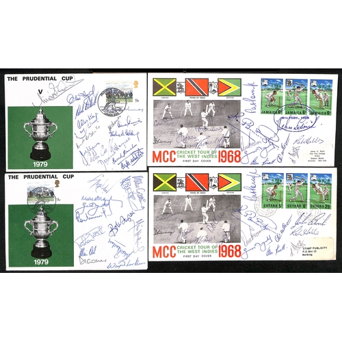 64 - West Indies - Autographs & Signed Covers. 1966-2001 Signed covers and cards (26) including 1968 M.C.... 