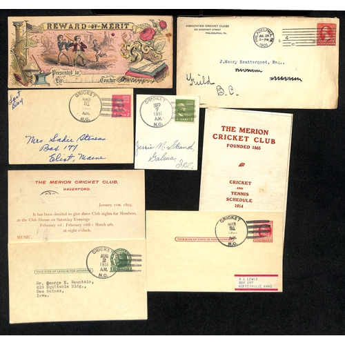 45 - USA. 1891-1955 Covers, cards and ephemera including 1891 Kings County C.C cover with enclosed letter... 