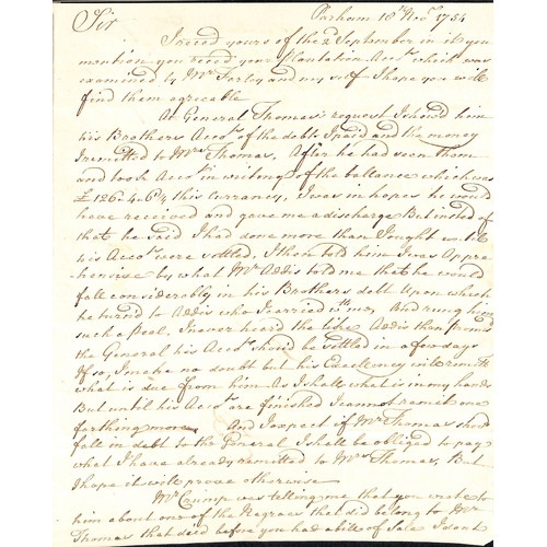 14 - 1753-60 Entire letters from Antigua to Charles Tudway at John Tudways opposite the Mews Gate, Charin... 