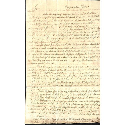 14 - 1753-60 Entire letters from Antigua to Charles Tudway at John Tudways opposite the Mews Gate, Charin... 