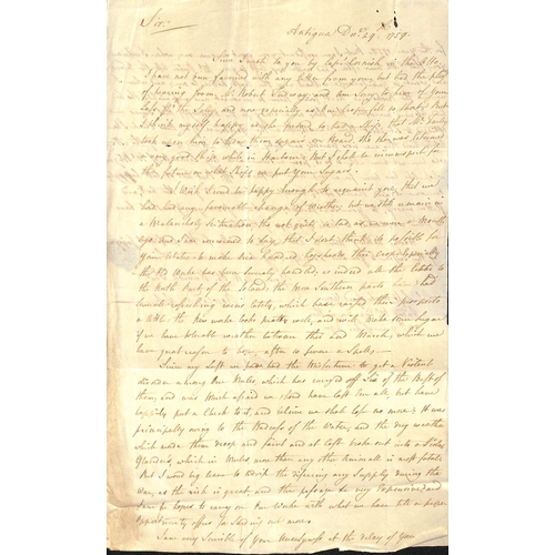 14 - 1753-60 Entire letters from Antigua to Charles Tudway at John Tudways opposite the Mews Gate, Charin... 