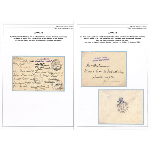 175 - Loyalty. 1916-17 Stampless covers (3) and a postcard all with violet 