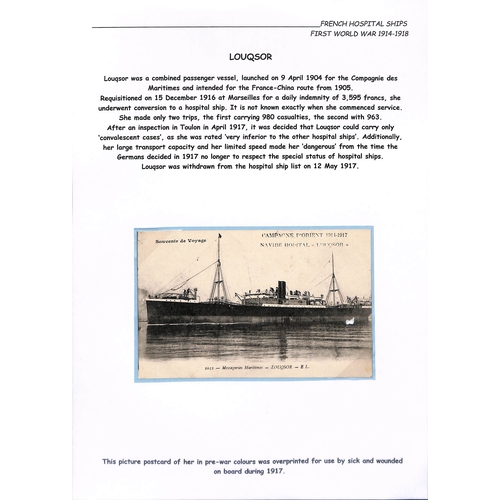 199 - Louqsor. 1917 Stampless covers (2, one with enclosed letter) and postcards of the ship (3) all with ... 