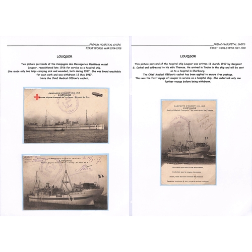 199 - Louqsor. 1917 Stampless covers (2, one with enclosed letter) and postcards of the ship (3) all with ... 