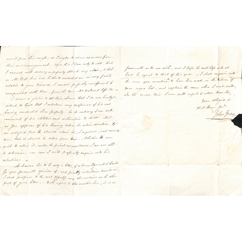 17 - 1786 (Dec 5) Entire letter from Antigua to Clement Tudway in London 