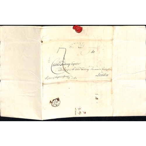 10 - Deal / Dover. 1766-69 Entire letters from Antigua, one 1766 (Apr 6) letter to Clement Tudway in Well... 