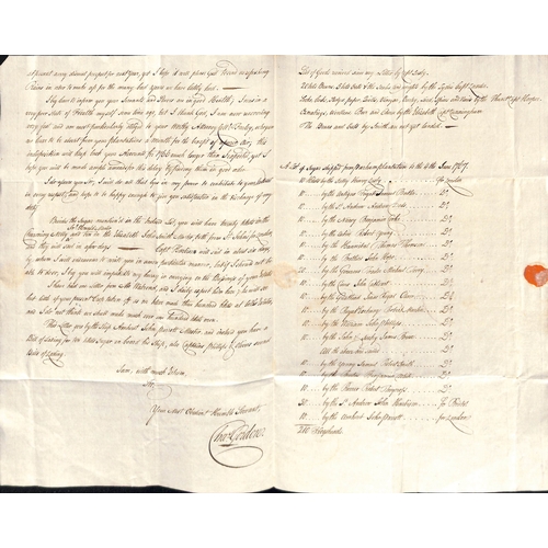 10 - Deal / Dover. 1766-69 Entire letters from Antigua, one 1766 (Apr 6) letter to Clement Tudway in Well... 