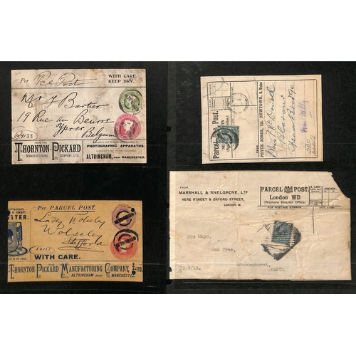 549 - Private Parcel Labels/Postal Stationery. c.1896-1933 Labels (7) and parcel tags, comprising Thornton... 