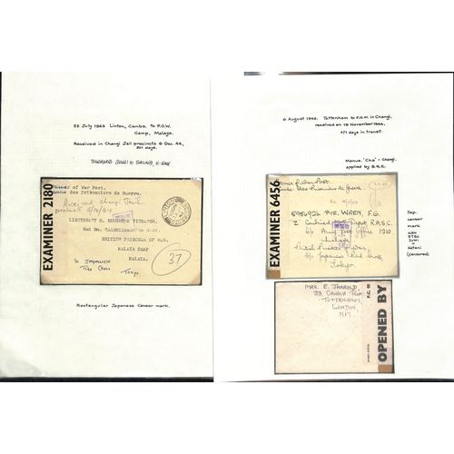 289 - 1942-44 Stampless covers and cards from G.B (9, one franked 2½d), South Africa or Australia, to... 