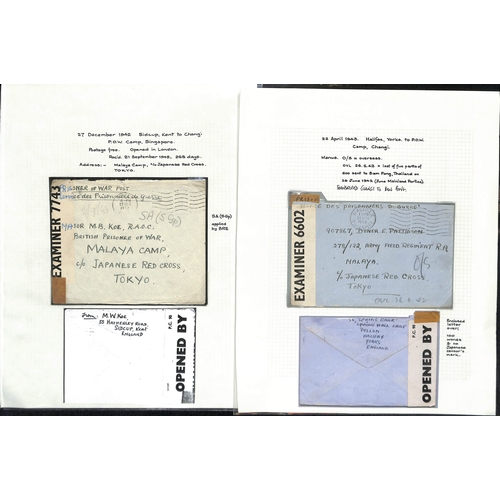 291 - 1942-43 Stampless covers from G.B to Major M.B Koe R.A.O.C (7) or Driver Pattinson R.A (2), all with... 