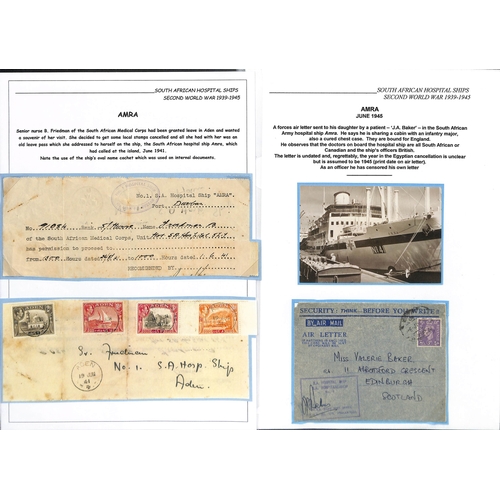 249 - Amra. 1941-45 Covers from the ship comprising stampless covers with Indian F.P.O 12 or E.A A.P.O 66 ... 