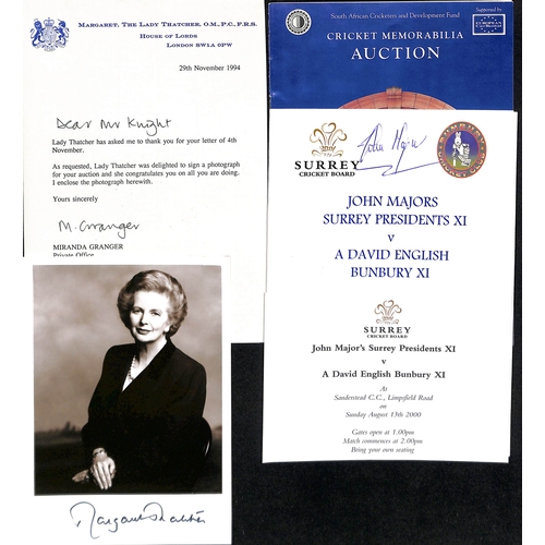 34 - Autographs - Prime Ministers, Politicians, etc. 1898-2000 Autographs and letters, menus or commemora... 