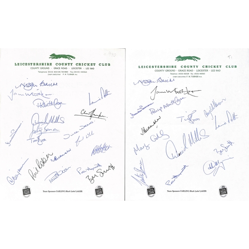 39 - Autographs - County Sides. 1970-2002 Autographs of county sides on paper (5) or commemorative covers... 