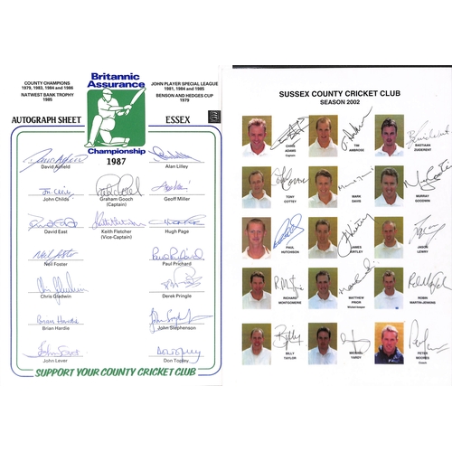 39 - Autographs - County Sides. 1970-2002 Autographs of county sides on paper (5) or commemorative covers... 