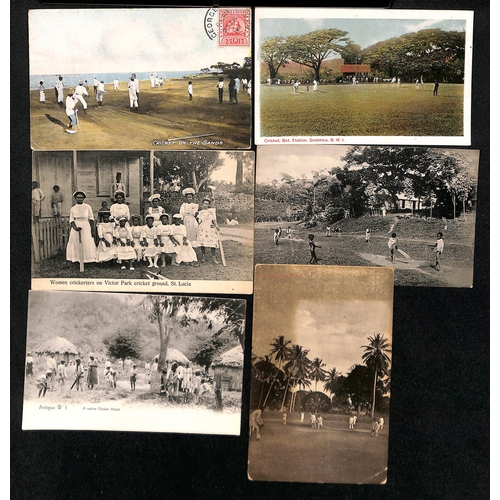 46 - Picture Postcards. c.1902-30 Cards including Singapore C.C (3), cricket matches in the West Indies, ... 