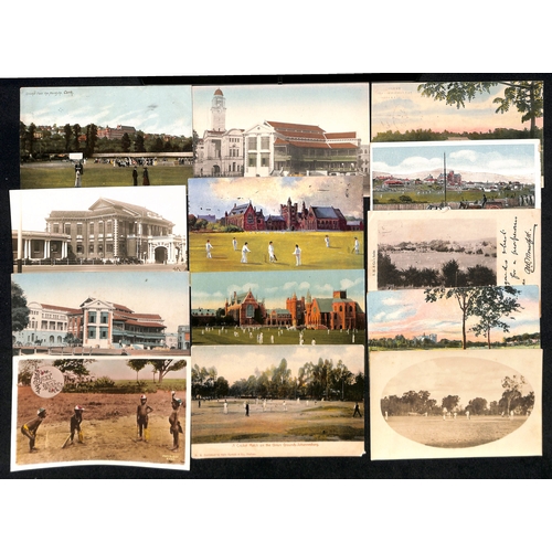 46 - Picture Postcards. c.1902-30 Cards including Singapore C.C (3), cricket matches in the West Indies, ... 