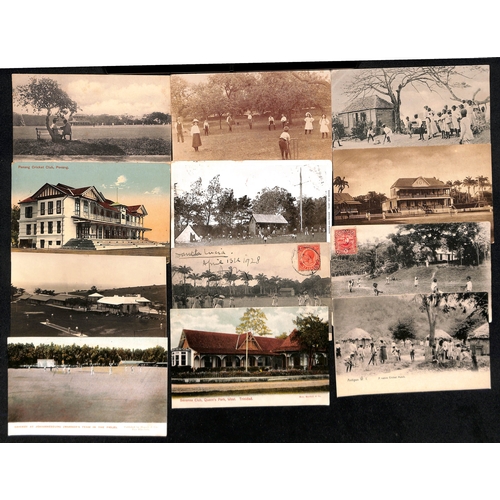 46 - Picture Postcards. c.1902-30 Cards including Singapore C.C (3), cricket matches in the West Indies, ... 