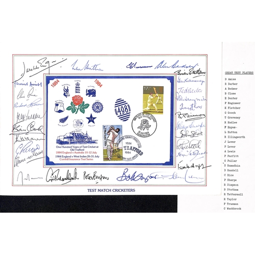 47 - Autographs - Test Players. 1971-94 Autographs on cards, menus or commemorative covers (10, most with... 