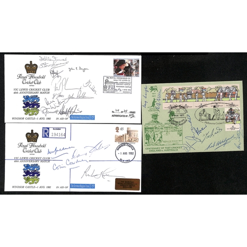 47 - Autographs - Test Players. 1971-94 Autographs on cards, menus or commemorative covers (10, most with... 