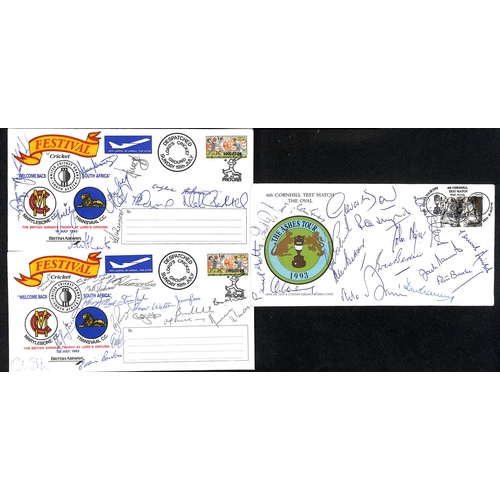 47 - Autographs - Test Players. 1971-94 Autographs on cards, menus or commemorative covers (10, most with... 