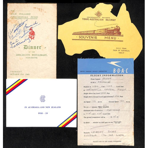 53 - M.C.C Tours of Australia. 1932-80 Ephemera comprising 1932 