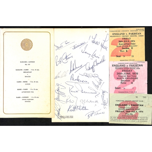 57 - Pakistan. 1952-2006 Ephemera, autographs and signed covers including 1952 covers posted at the Karac... 