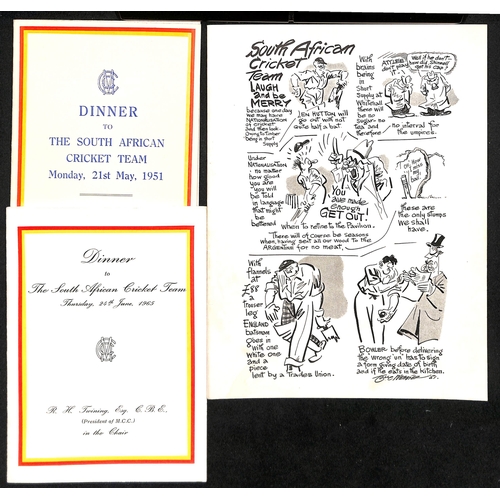 60 - South Africa - Tours to England. 1904-2003 Ephemera including scarce 1904 programme of the Internati... 