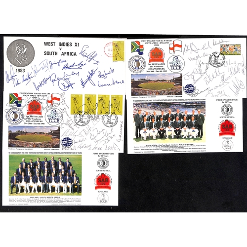 62 - South Africa. 1983-96 Autographs and signed covers comprising c.1995 signatures of seven players (in... 