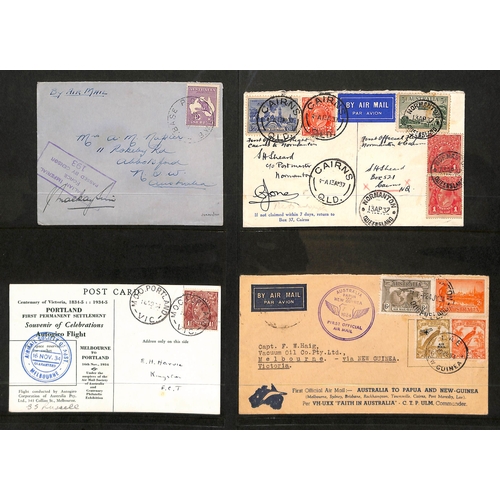 83 - Australia & New Zealand. 1926-42 Flight covers including 1926 Mildura to Melbourne cover franked 4&#... 