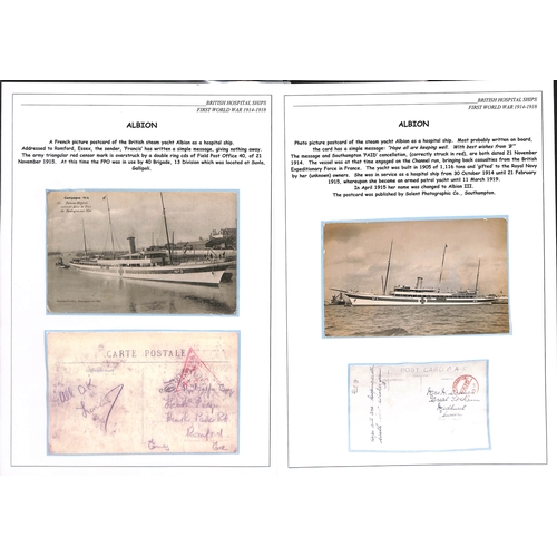 161 - 1914-15 Picture postcards of steam yachts serving as hospital ships, comprising S.Y 