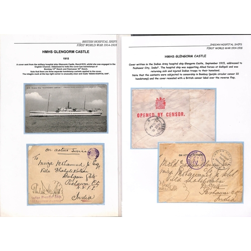 171 - Glengorm Castle. 1915-16 Stampless covers to India (6), one endorsed from an Indian Surgeon on the s... 