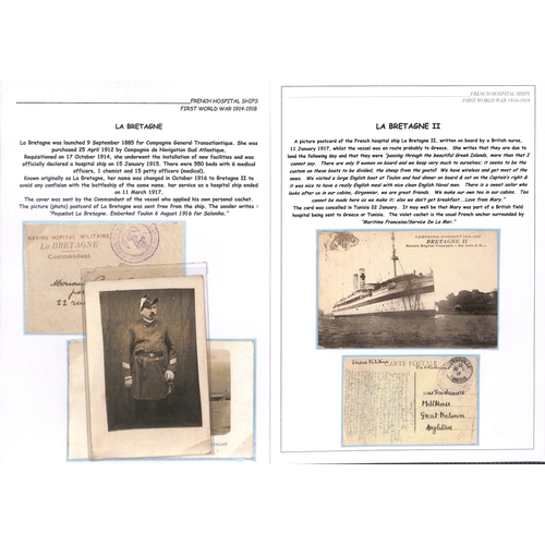 200 - 1914-19 Covers and cards from, depicting or relating to various French hospital ships, comprising 