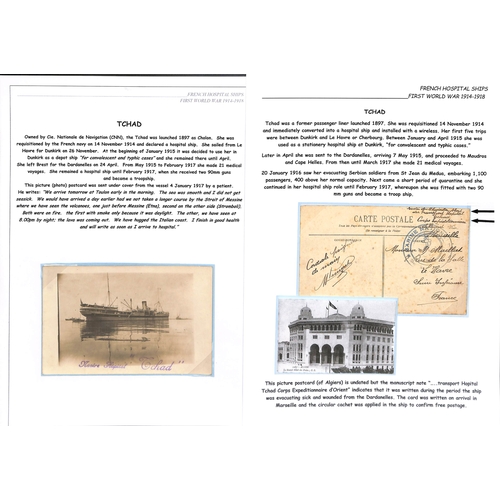 200 - 1914-19 Covers and cards from, depicting or relating to various French hospital ships, comprising 